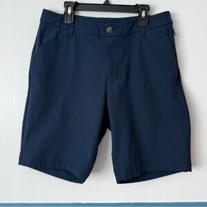 Lululemon Mens 9" Commission Shorts SZ 30 Classic Fit Navy Blue Warpstreme
